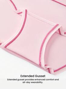 LUVLETTE 3-Pack Airy Cotton Basic High Waist Briefs Waist Tummy Control Women Underwear Panties Set-Colorful Design  Lingerie As Outerwear - Multicolor - View 7