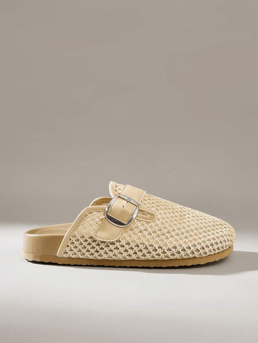 Solecia Women's Casual Versatile Minimalist Hollow Flat Loafers - Apricot - View 1