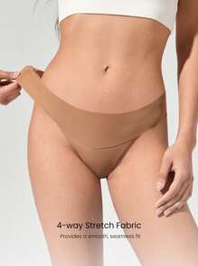GLOWMODE 2 paquets de culottes-tanga sans couture, respirantes et légères, évacuant la transpiration, à taille basse, pour un port quotidien et les séances d'entraînement