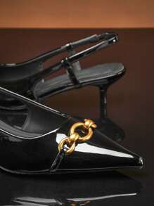 SHUZIA Women's Minimalist Comfortable Heels - Black - View 4