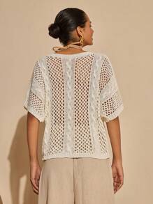 Bóhologie Boho Bohemela Womens Clothing Women Summer Clothes Women Summer Cover Up Crochet Dress Women Summer Clothing Summer Outfits  Suitable For Everyday, Out Of The Street, Holiday And Other Occasions To Wear - White - View 2