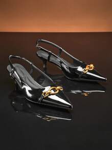 SHUZIA Women's Minimalist Comfortable Heels - Black - View 5