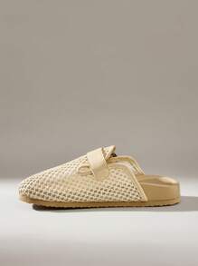 Solecia Women's Casual Versatile Minimalist Hollow Flat Loafers - Apricot - View 4