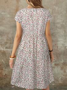 LUNE Vestidos de verano para mujer, vestidos vintage para mujer, vestidos de verano para mujer, vestidos de verano para mujer, vestidos midi para mujer - Multicolor 5 - Ver 7