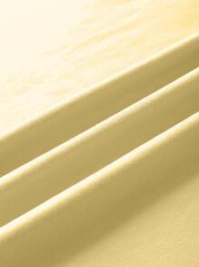 SHEIN Women Round Neck Short Sleeve T-Shirt, Fashionable For Summer - Yellow - View 5