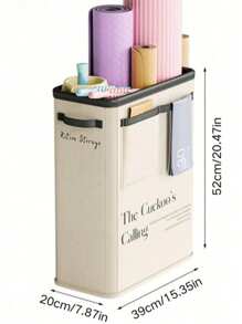 1pc Collapsible Household Sports Gear Storage Basket, Yoga Mat Storage Box - Multicolor - View 10