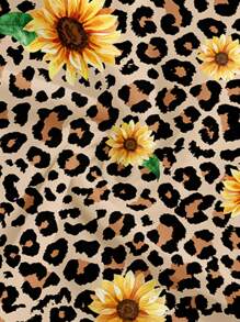 SHEIN EZwear Lässiges, minimalistisches figurbetontes Slip-Kleid in voller Breite, geeignet für den Sommer - Leoparden-Muster, Sonnenblumen-Muster, Springbreak, Coconutgirl, Mädchen-Ausflug, Musikfestival, Urlaubsoutfits, Sommer-Outfits, Gänseblümchen, Boho-Kleidung, geeignet für Ausgehen