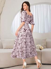 Modelyn 1 件女士短袖连衣裙，夏季时尚 - 粉色 - 查看 2