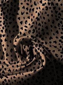 SHEIN LUNE Plus Size Casual Leopard Print Shirt