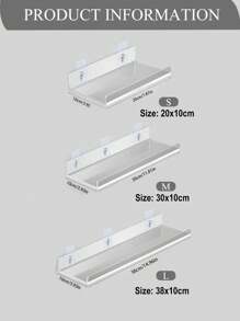 1pc Acrylic Storage Shelf Wall Decor, Wall Storage Hanger Racks, Display Cabinet,Stationery Storage, Multi-Purpose Storage Rack,Floating Shelves For Girls Toys,Doll, Photo Frame, Display Shelf Organizer For Bathroom, Bedroom, Living Room Decor, Kitchen Decor, Room Decor, Christmas For Holiday Gift Giving - Clear - View 3
