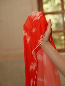 Swim Oasis Bohemian Tropical Print Halter Tie Waist One-Piece Swimsuit With Skirt For Women, Beach Skirt - Multicolor - View 8