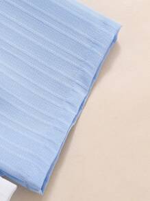 2 pièces Combinaison simple à volants et nœud pour jeunes filles, couleur unie, idéale pour les vacances décontractées - Multicolore - Voir 6