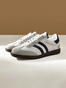 CUCCOO EASI 女士纯色系带休闲运动鞋，简约设计 - 杏色 - 查看 2