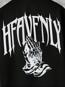 SWAVVY Letter Print Crew Neck Knit Casual Short Sleeve T-Shirt, Summer, Streetwear Essentials, 2000s Style