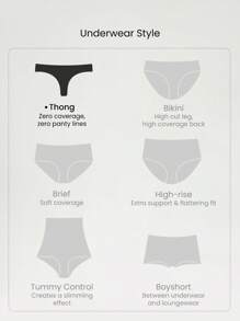 GLOWMODE 2 paquets de culottes-tanga sans couture, respirantes et légères, évacuant la transpiration, à taille basse, pour un port quotidien et les séances d'entraînement