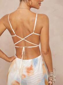 Lumalex 高腰度假海滩时尚褶皱优雅女神性感连衣裙女