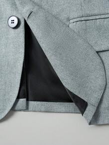 Manfinity Mode Men Plus Size Lapel Neck Casual Long Sleeve Suit Jacket