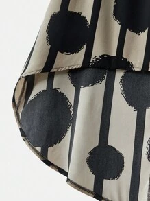 EMERY ROSE 2 件女式加大码全身印花圆领不对称下摆背心和纯色长裤套装，送给妈妈的礼物，暑假，女士度假装，简约时尚，适合日常穿着，度假氛围，春假，春夏休闲装，波西米亚风，2 件夏季服装