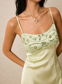 Poéselle Damen Mini-Kleid mit Spaghettiträgern, modisch und geeignet für den Sommer