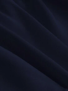 SHEIN MOD Women's Creamy Navy Summer Skirt With High-Low Hem ,Drawstring Ruffled Layered,Party Skirt,Boho Skirt,Lunch Skirt - Navy Blue - View 4