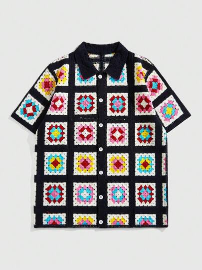 Street Life Street Life Vacation Men's Casual Colorful Knitted Sweater