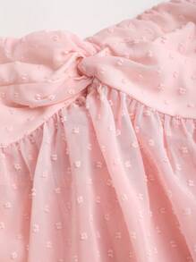 Sweetra Damen Chiffon Schleife Bandeau Top - Pink - Übersicht 5