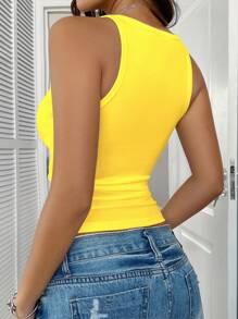 Chiquease Top canotta sportiva attillata e sexy in maglia