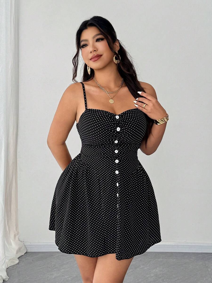 Elenzga Đầm đi biển hở vai gợi cảm thanh lịch cỡ lớn - màu đen - Xem 1