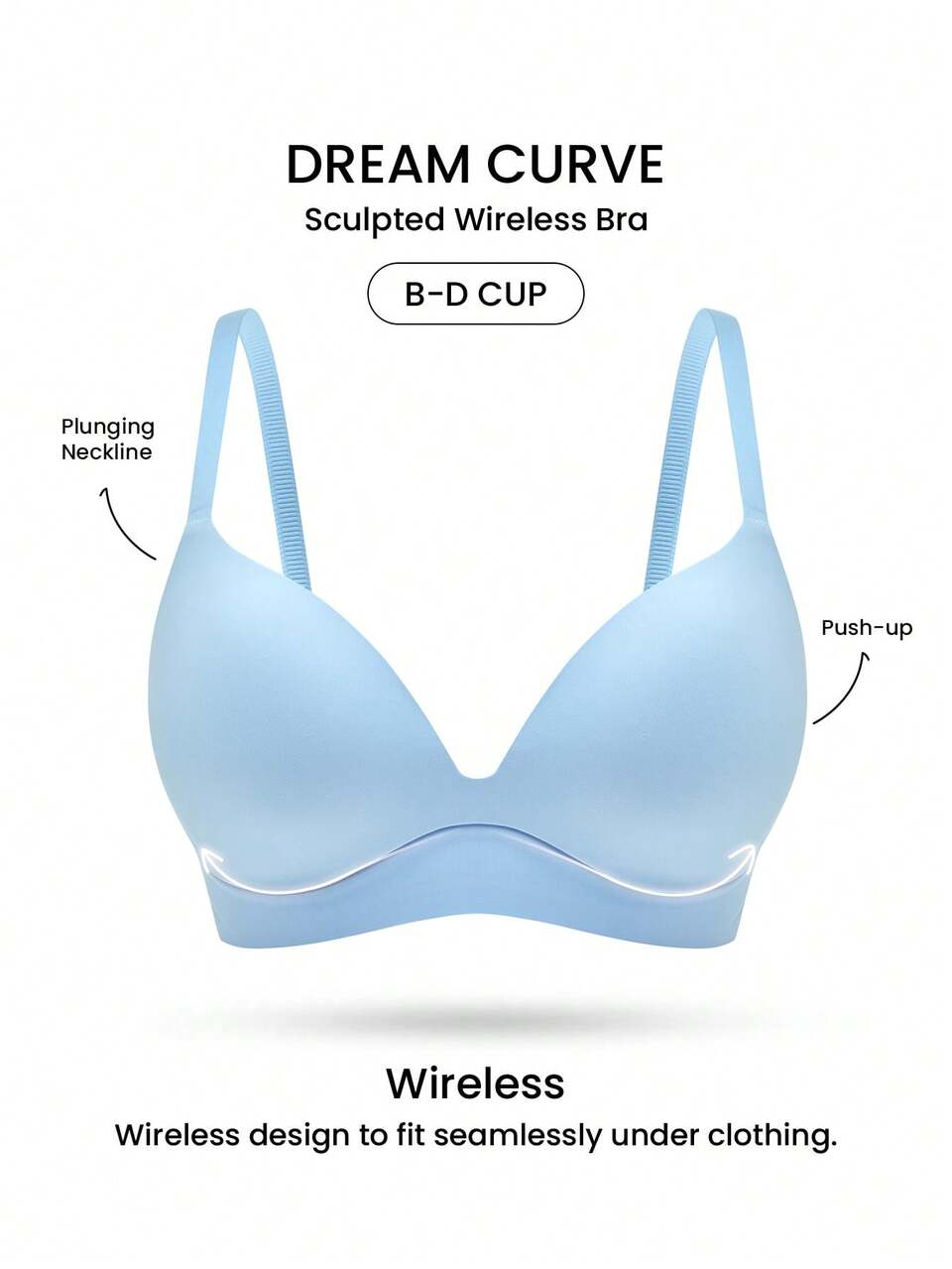 Wireless Push Up T-Shirt Bra