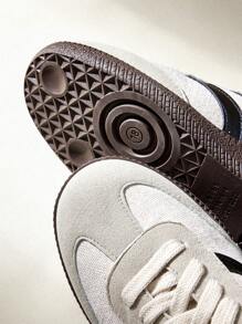 CUCCOO EASI 女士纯色系带休闲运动鞋，简约设计 - 杏色 - 查看 10