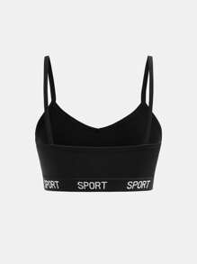 3件套少女简约字母弹力肩带吊带文胸套装