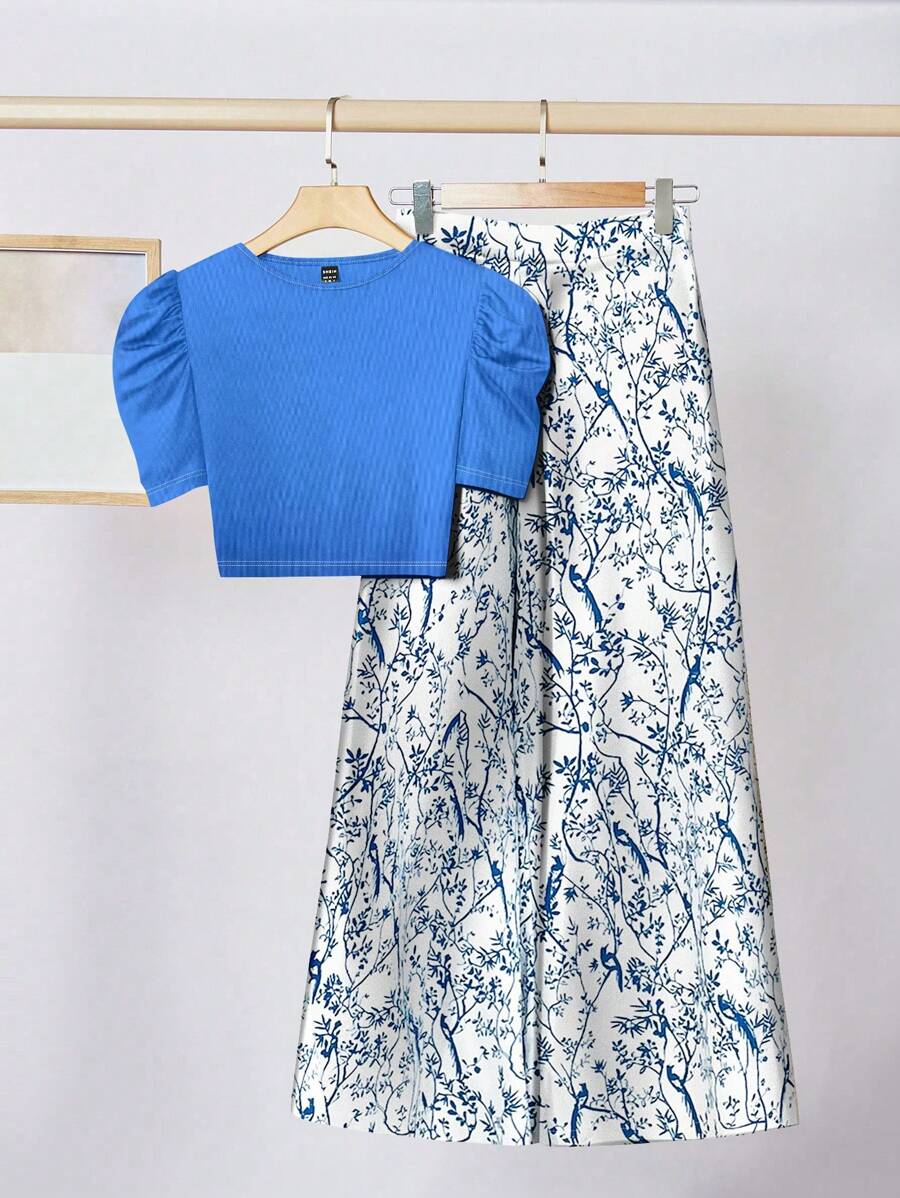 SHEIN Clasi Women Two Pieces Outfits For Daily Wear  Chill Vacation  Springbreak - Teal Blue - View 1