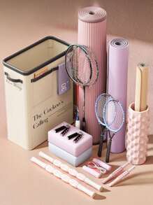 1pc Collapsible Household Sports Gear Storage Basket, Yoga Mat Storage Box - Multicolor - View 2