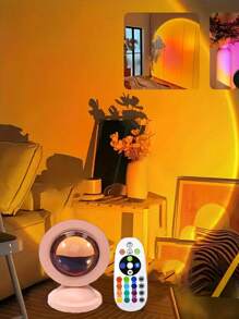 1 件 LED 日落氛围灯 - 营造温馨氛围，非常适合客厅装饰、卧室氛围照明、节日装饰、礼品、节日庆典、锚点背景图像