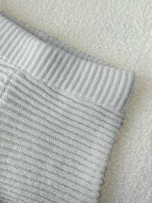 Elamini Starfish Pattern Knitted Pink Shorts - Light Grey - View 6