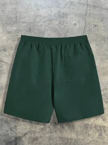 AXEPEAK 男士标语图案 T 恤和短裤夏季服装，街头潮流