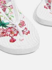 Grefit 女士时尚黑色人字拖 - 紅白色 - 查看 4