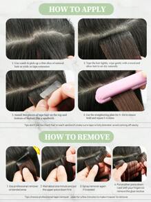 10 件装 100% 真人发片接发 绿色 25 克 18 英寸 丝滑无缝隐形 适合稀疏发质 女士 优质浓密发梢 健康耐用接发 隐形接发片 适合沙龙 - SGreen - 查看 6