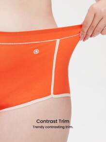 LUVLETTE Plus 2-Pack Airy Cotton Basics Mid Waist Boyshorts Women Underwear Active Panties Set-Colorful Design Lingerie As Outerwear Also Suitable For Teen Girl & Young & Kid - Multicolor - View 8