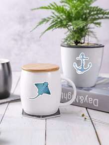 SHEIN 60PCS Coastal Granddaughter Stickers Vinyl Aesthetics Stickers For Scrapbooking, Diary, Laptop, Bumper, Skateboard, Water Bottle, Computer, Phone, Cartoon, Hard Hat, Car Stickers And Decals Back To School
