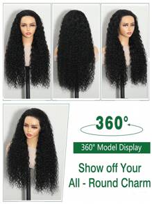 ALL READY WIG Drawstring Wigcap Fit All Head Size Glueless 13x6 Deep Wave Wigs Human Hair Pre Plucked Transparent Lace Bleached Knots Wigs 180% Density Human Wigs With Baby Hair For Women - Natural Black - View 4