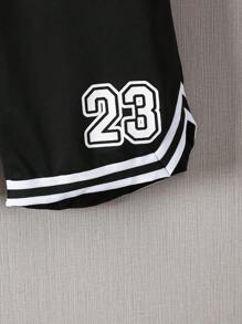 1 Pc Teen Boy Los Angeles #23 Print Athletic Fashion Casual Basketball/Football/Beach Shorts, Spring/Summer