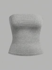 SHEIN EZwear 女士夏季休闲纯色抹胸 - 彩色 - 查看 7