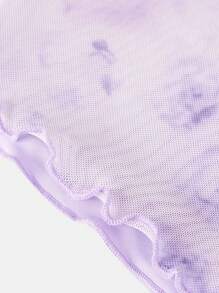 SHEIN Girlism Tween 女童优雅碎花蝴蝶结短袖短款 T 恤