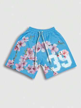 Prep Pantalones cortos con estampado gráfico para hombres, aptos para el uso diario en primavera/verano
