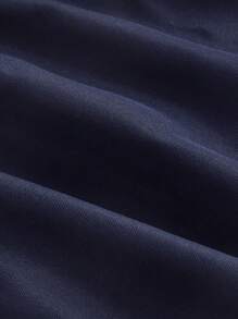 SHEIN MOD Blue & White Butterfly Pattern Bowknot Jumpsuit - Navy Blue - View 4