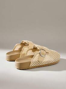 Solecia Women's Casual Versatile Minimalist Hollow Flat Loafers - Apricot - View 5