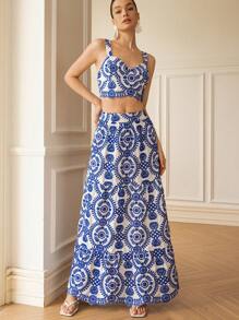 GENKIRA Women Two Pieces Outfits For Daily Wear - Blue - View 3