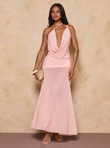 SHEIN BAE Abito smanicato in tinta unita, di stile elegante per l'estate