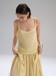 LYSMO Top informal de mujer con estampado de lámina de moda, adecuado para el verano - Amarillo - Ver 5